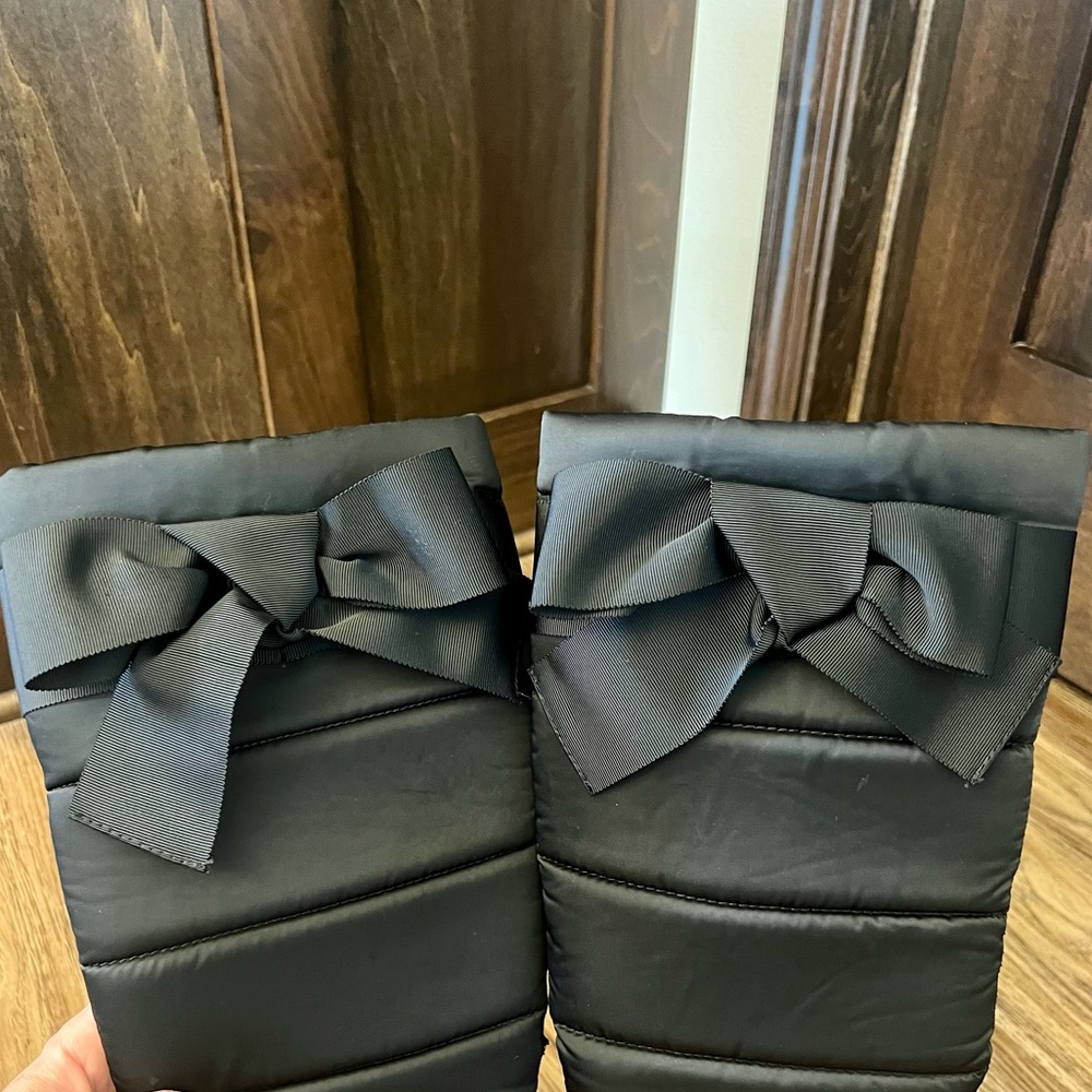 Kate Spade Cagney black nylon wedge boots - size 7 - Picture 7 of 8